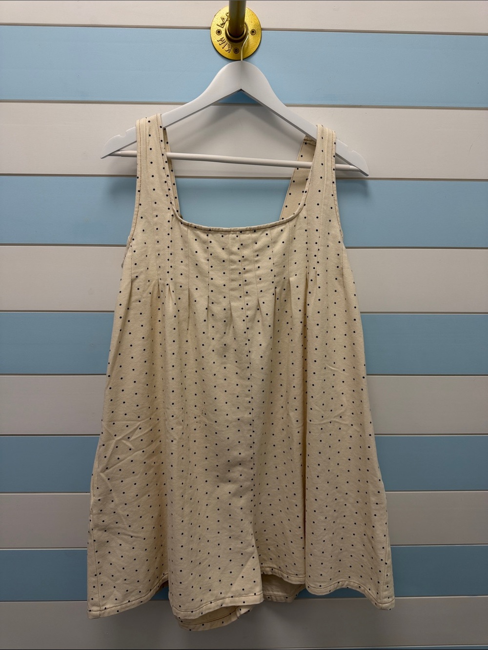 Cream Polka Dot Sleeveless Romper